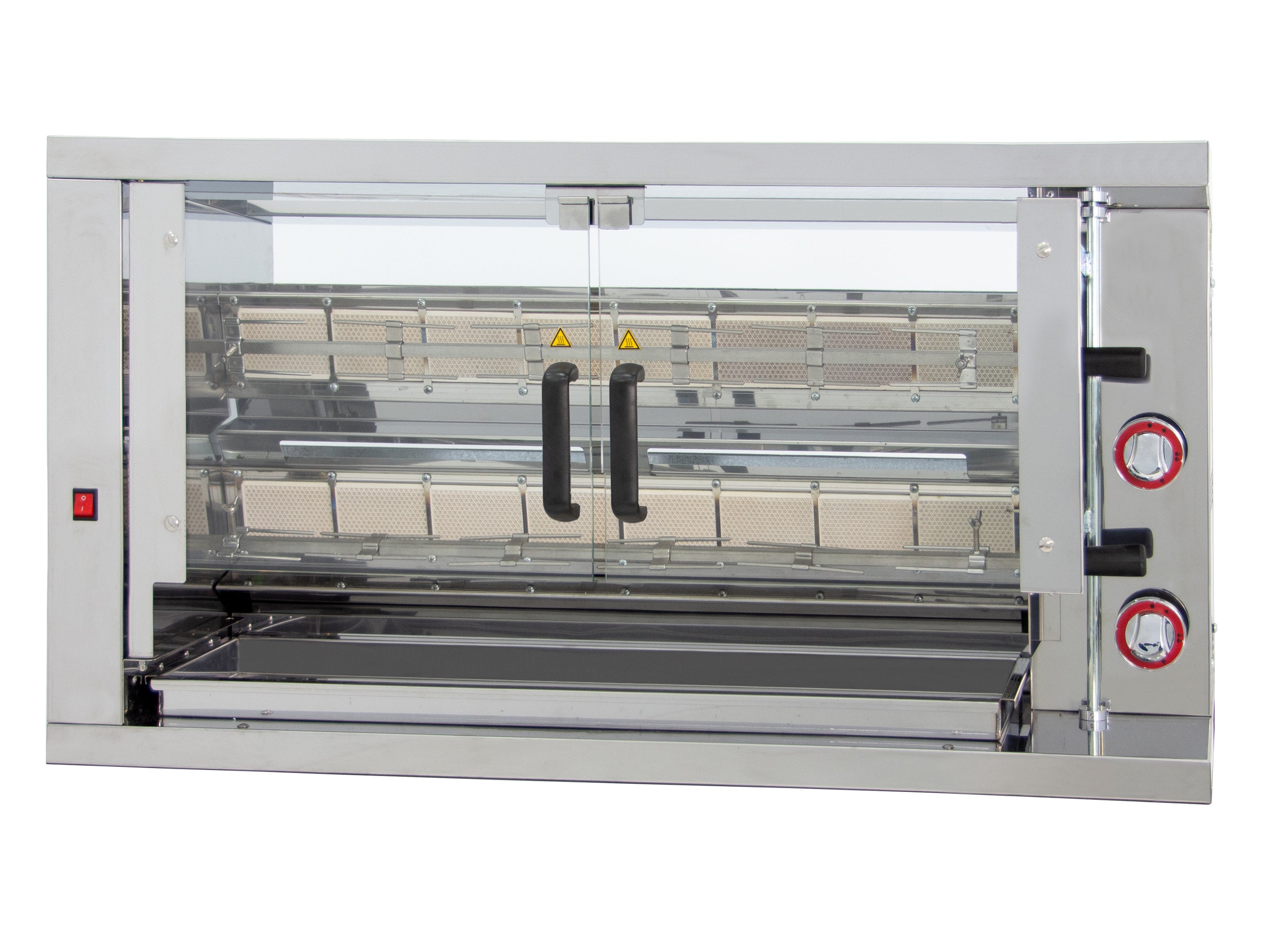 GASTRO&CO. Hähnchengrill 2GSG mit 2 Spießen für 12 Hähnchen - 1160x450x570 mm