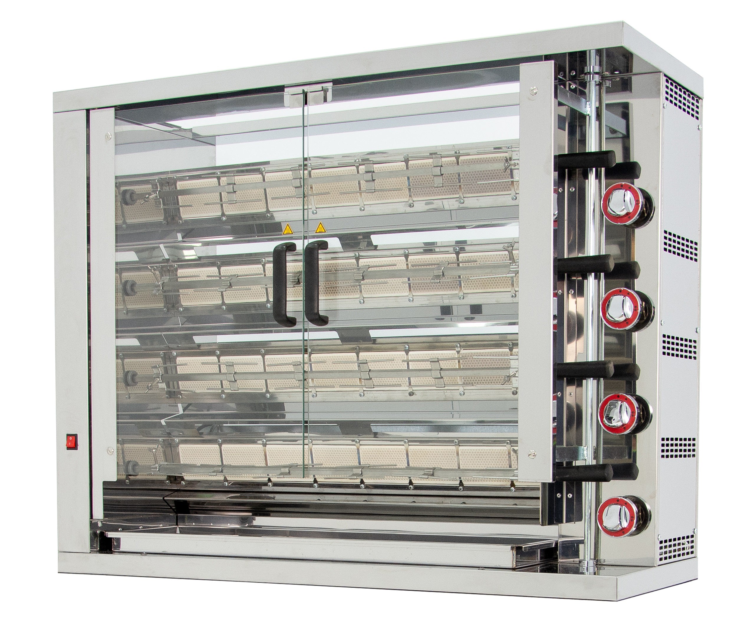 GASTRO&CO. Hähnchengrill 4GSG mit 4 Spießen für 24 Hähnchen - 1160x450x930 mm