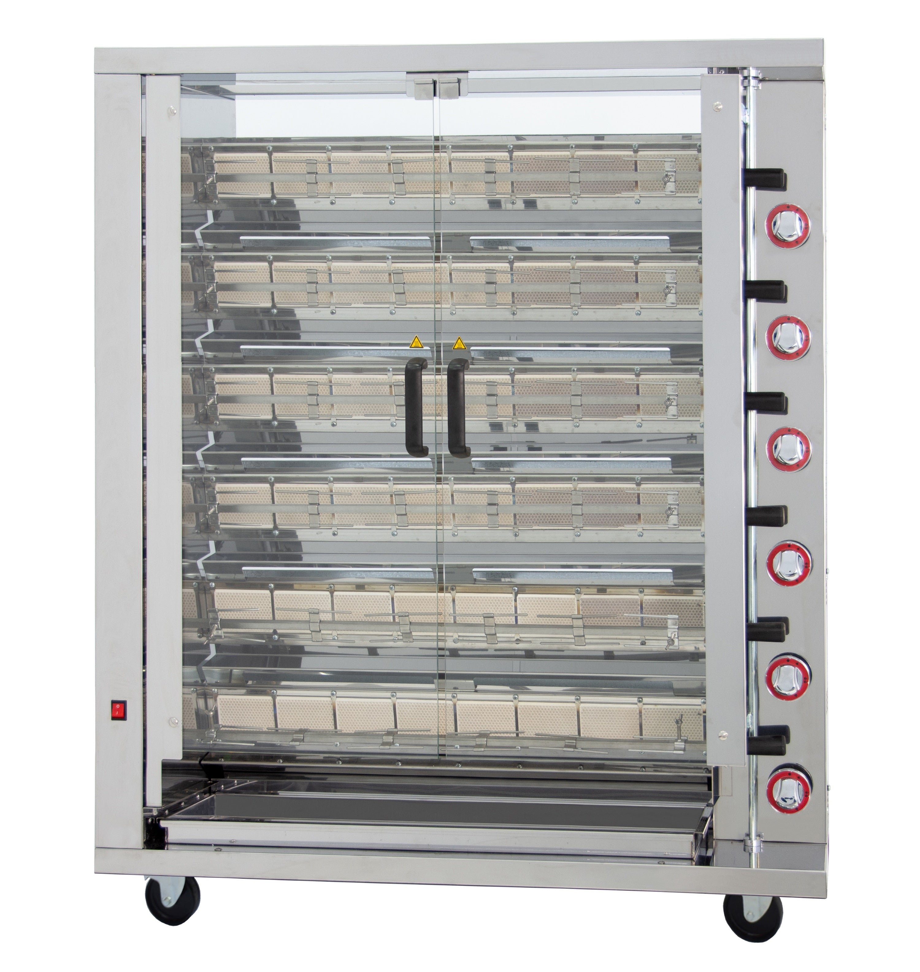 GASTRO&CO. Hähnchengrill 6GSG mit 6 Spießen für 36 Hähnchen - 1160x450x1290 mm