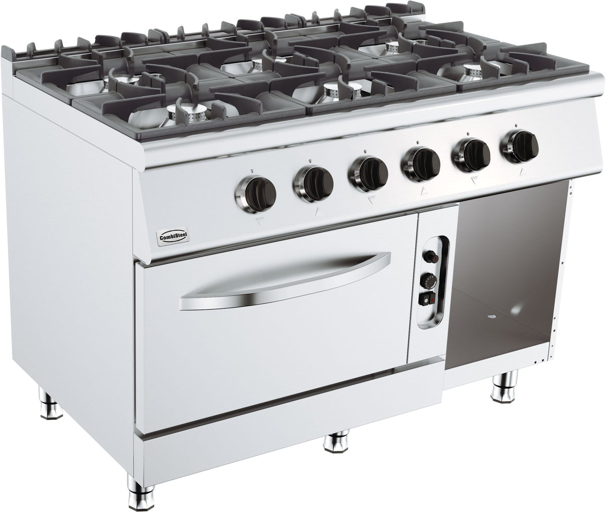 GASTRO&CO. BASE 700 Gasherd 6 Brenner mit GasbackBackofen – 7178.0420