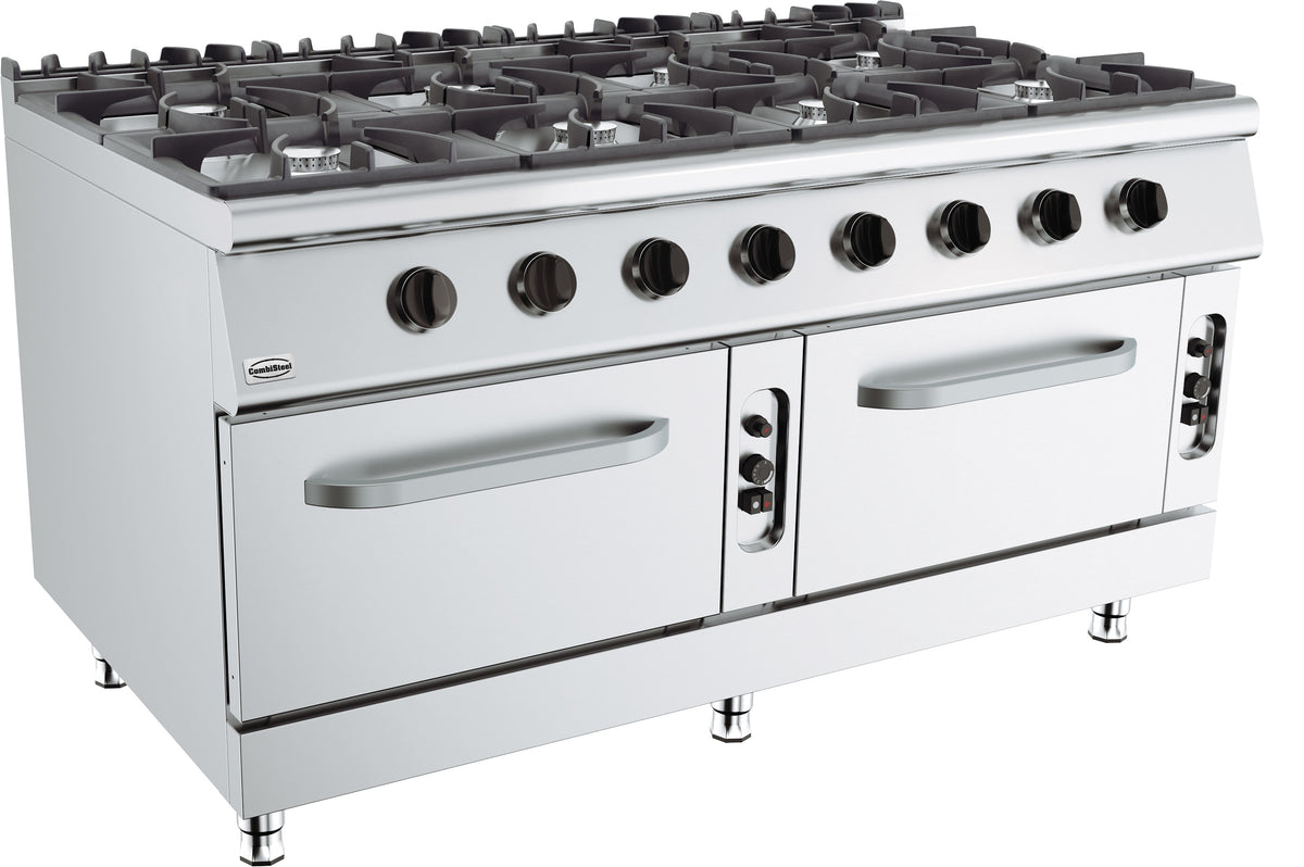 GASTRO&CO. BASE 900 Gasherd 8 Brenner mit GasbackBackofen – 7178.3030