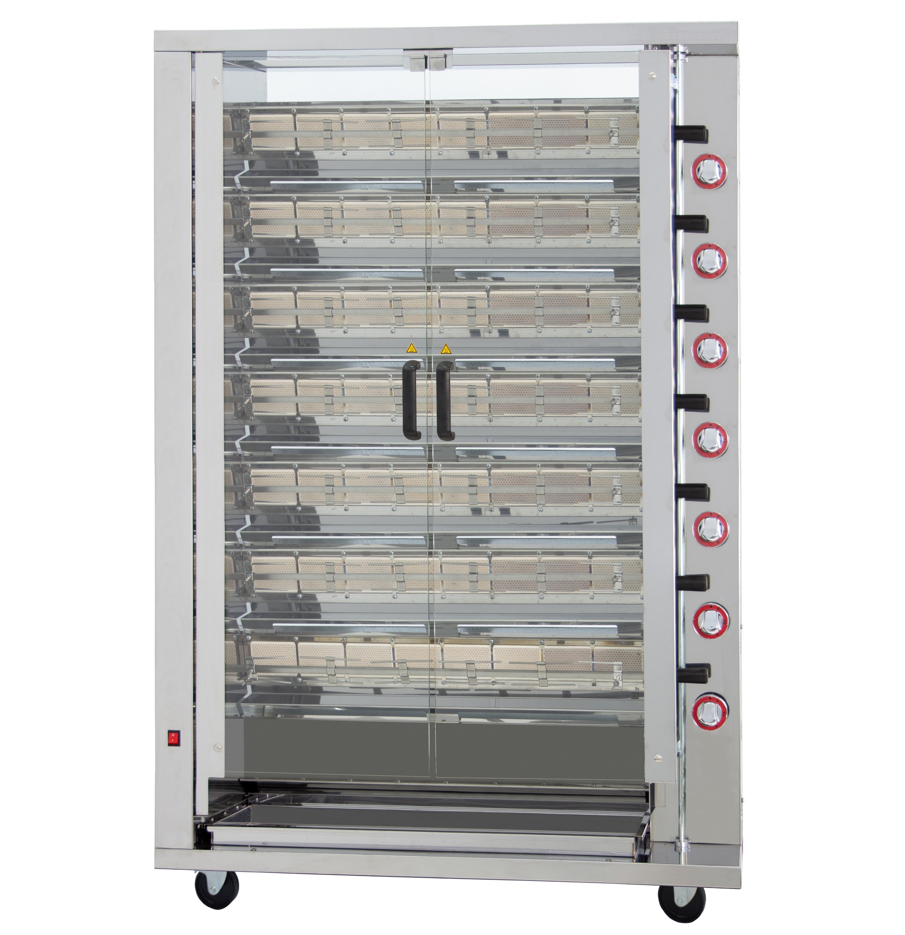 GASTRO&CO. Hähnchengrill 7GSG mit 7 Spießen für 42 Hähnchen - 1160x450x1650 mm