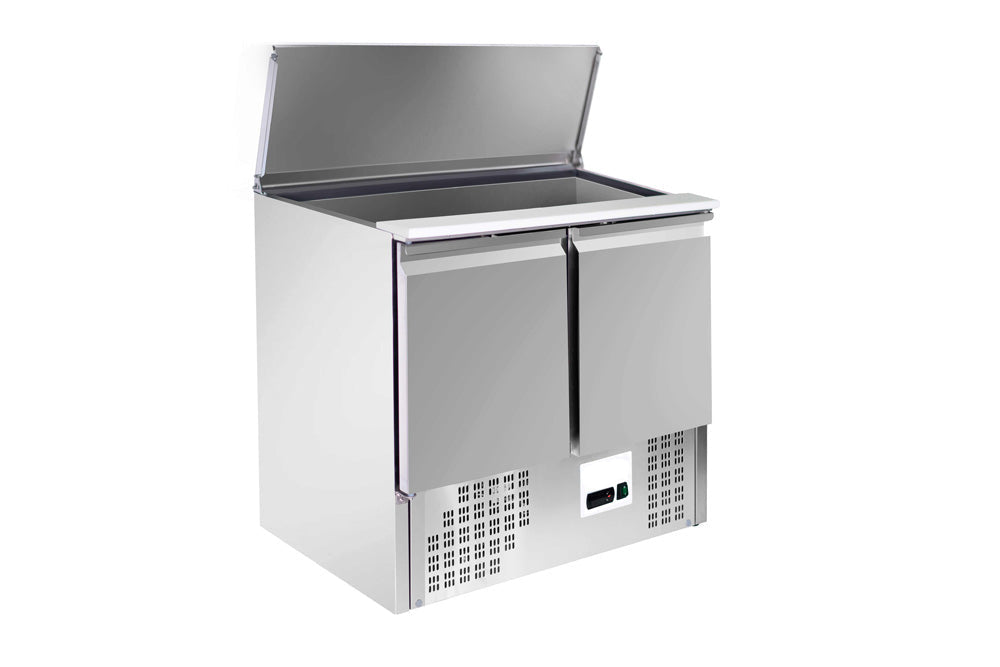 GASTRO&CO. ECOLINE 700 Saladette 2-türig mit Klappdeckel - 240 l