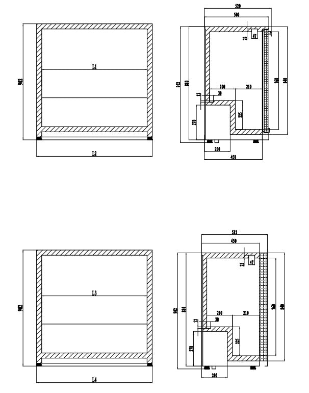 GASTRO&CO. ECOLINE bar fridge 138 liters 1 door (230 V)