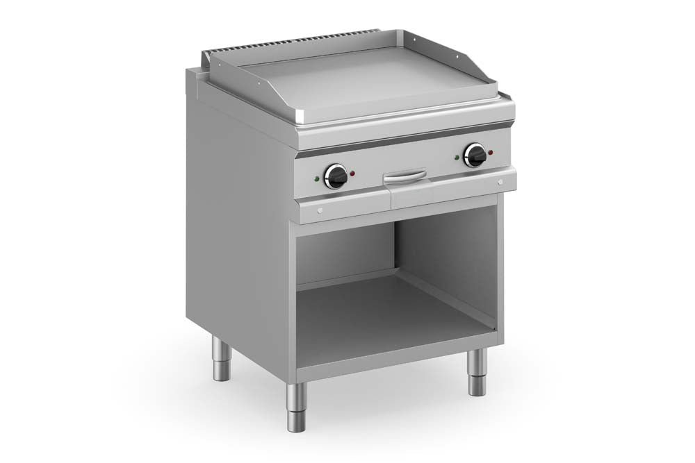 GASTRO&CO. Profiline Plus 700 Elektro-Grillplatte glatt mit offenem Unterbau- 8 kW