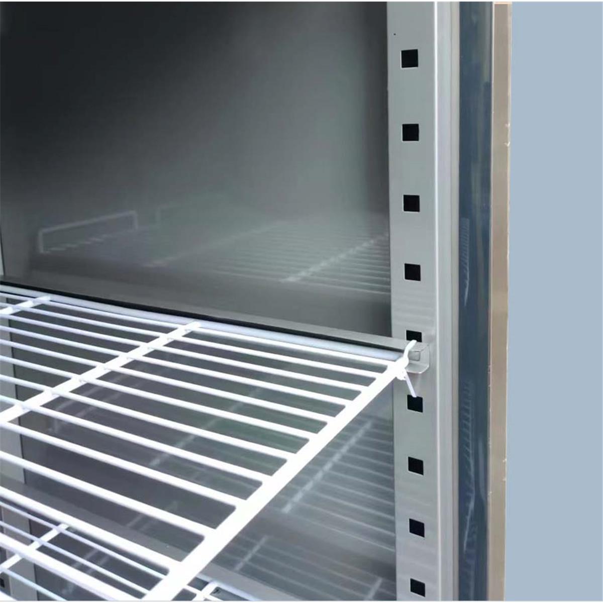 GASTRO&CO. BASICLINE 1400 Gastro Edelstahl-Tiefkühlschrank 2-türig GN 2/1 -1333 l