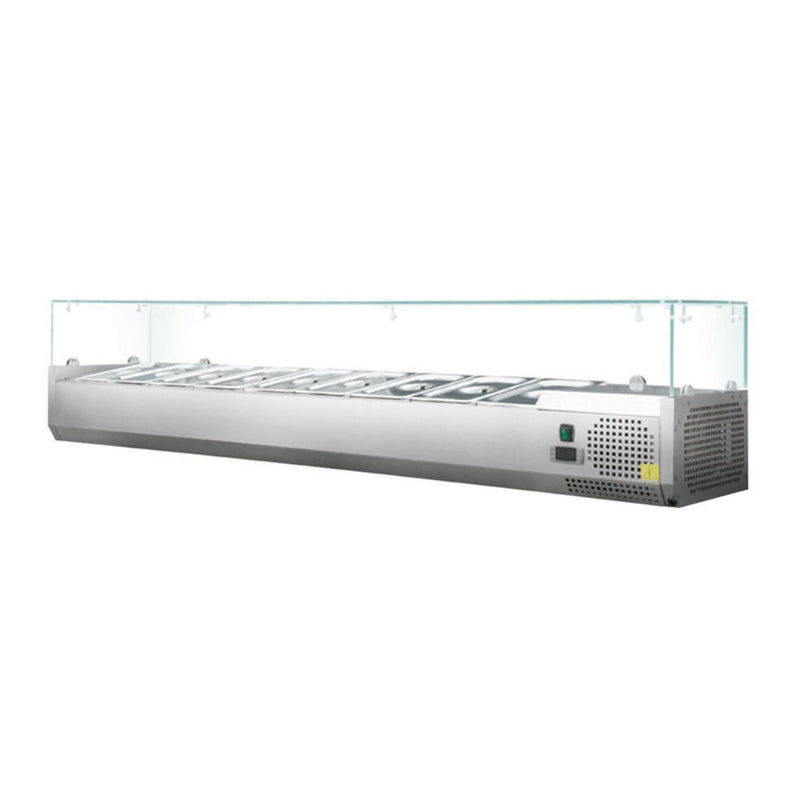 GASTRO&amp;CO. Refrigerated display cabinet GN 1/4, 140 x 34, glass top 