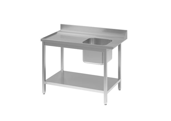GASTRO&amp;CO. Profiline inlet table B1200 - left with 1 basin 