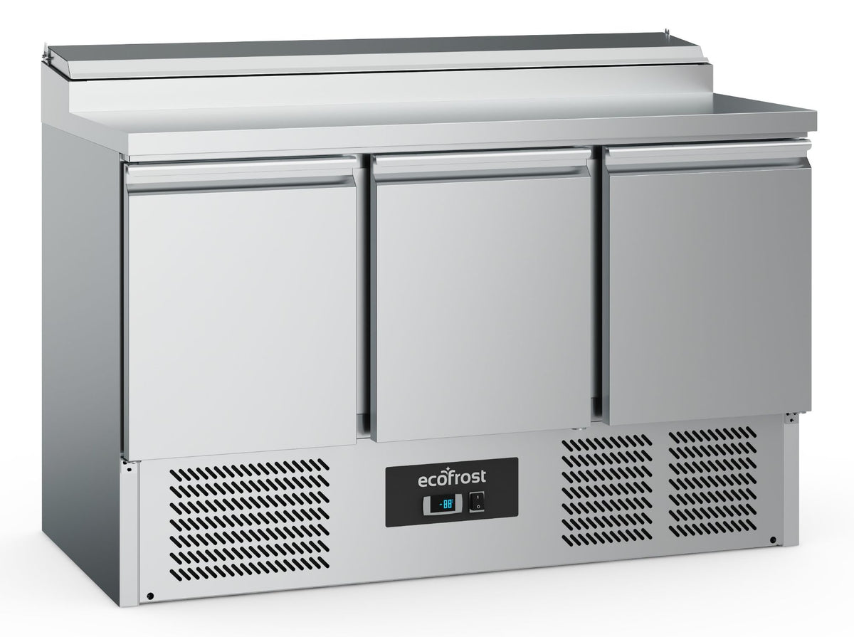 GASTRO&CO. Ecofrost Saladette 3 Türen 8x GN 1/6