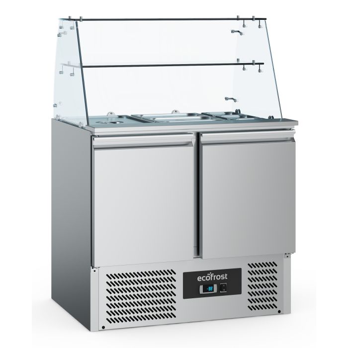 Ecofrost gekühlte Saladette mit Glas 2 Türen – 7950.5105