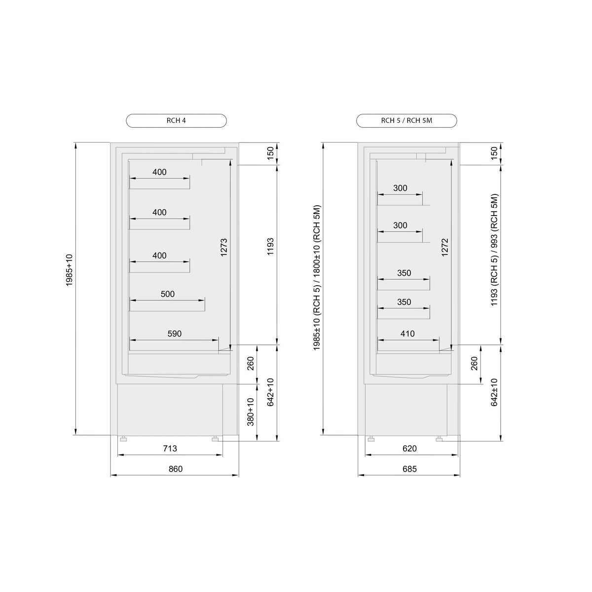 GASTRO&CO. RCH 4 Kühlregal – zweite Ansicht