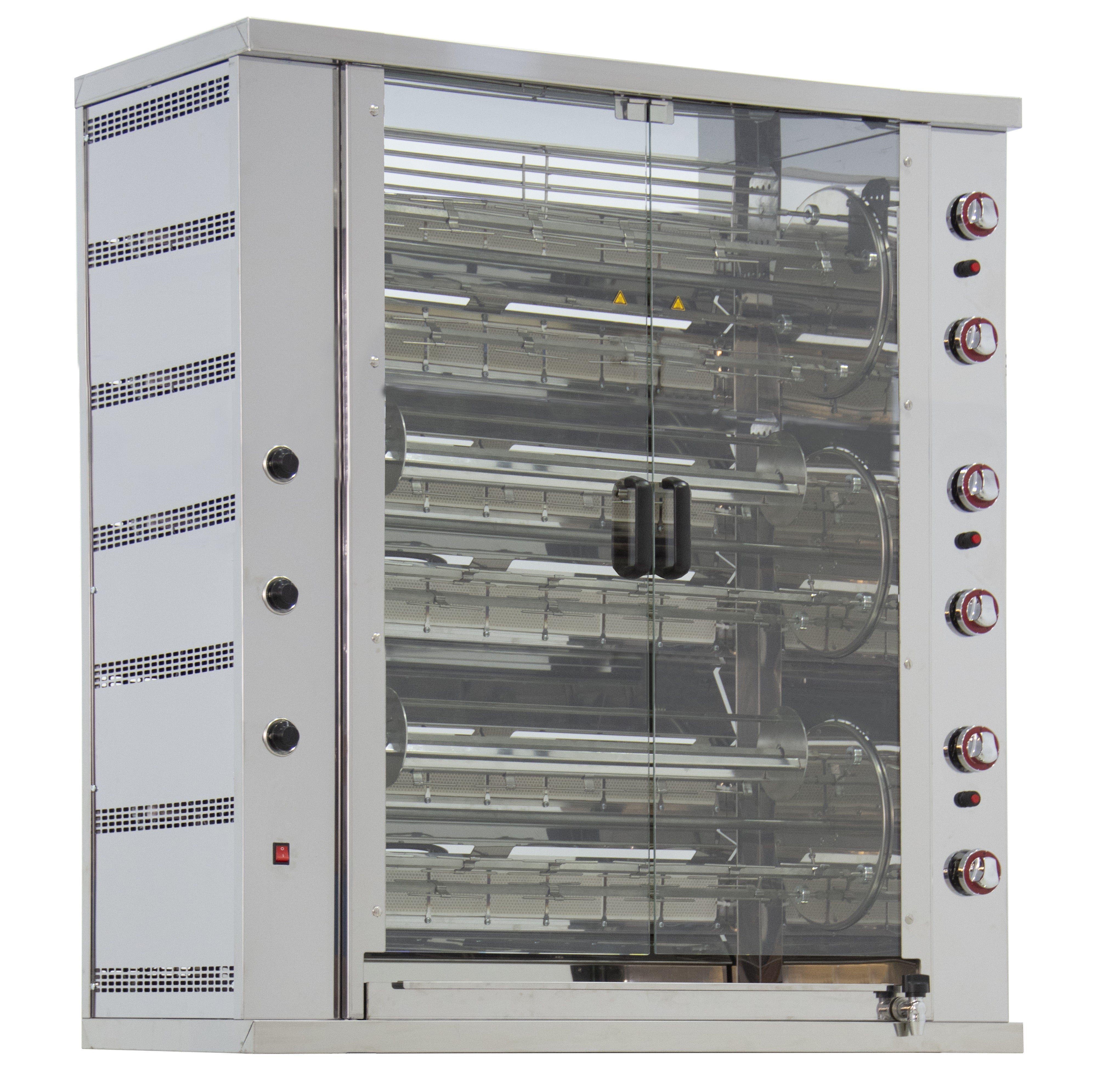 GASTRO&CO. Hähnchengrill Rotationsgrill 12GSG-RG mit 12 Spießen für 48-72 Hähnchen - 1130x635x1536 mm
