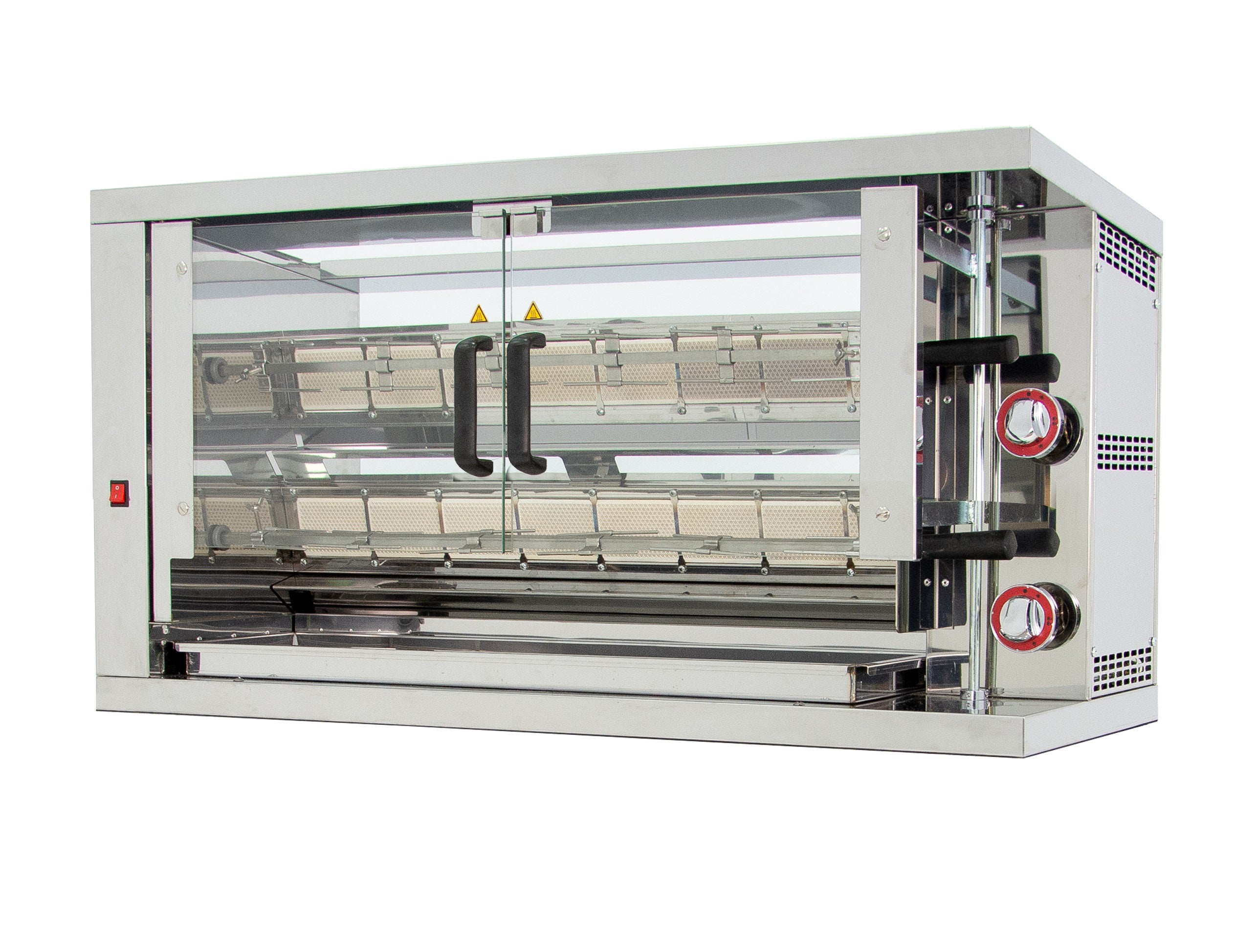 GASTRO&CO. Hähnchengrill 2GSG mit 2 Spießen für 12 Hähnchen - 1160x450x570 mm
