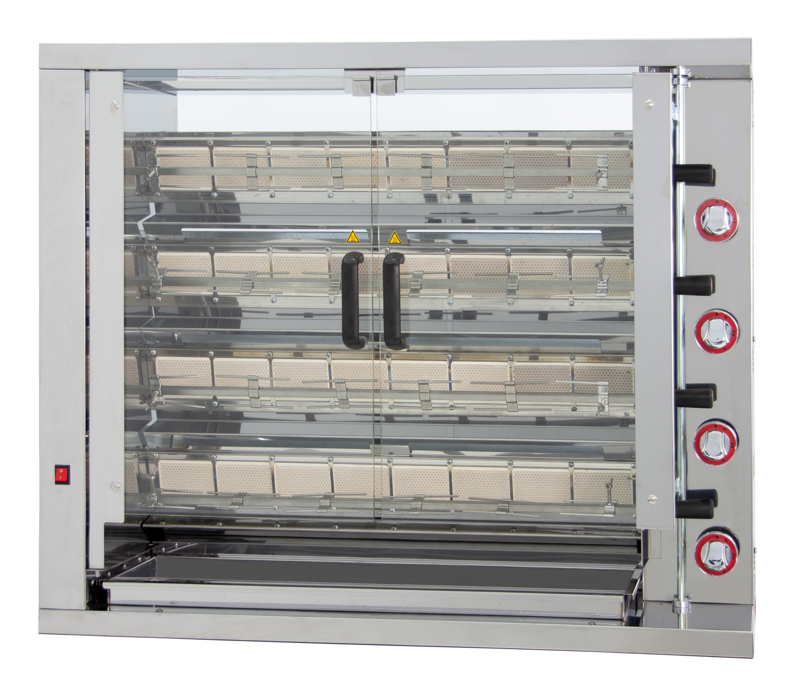 GASTRO&CO. Hähnchengrill 4GSG mit 4 Spießen für 24 Hähnchen - 1160x450x930 mm
