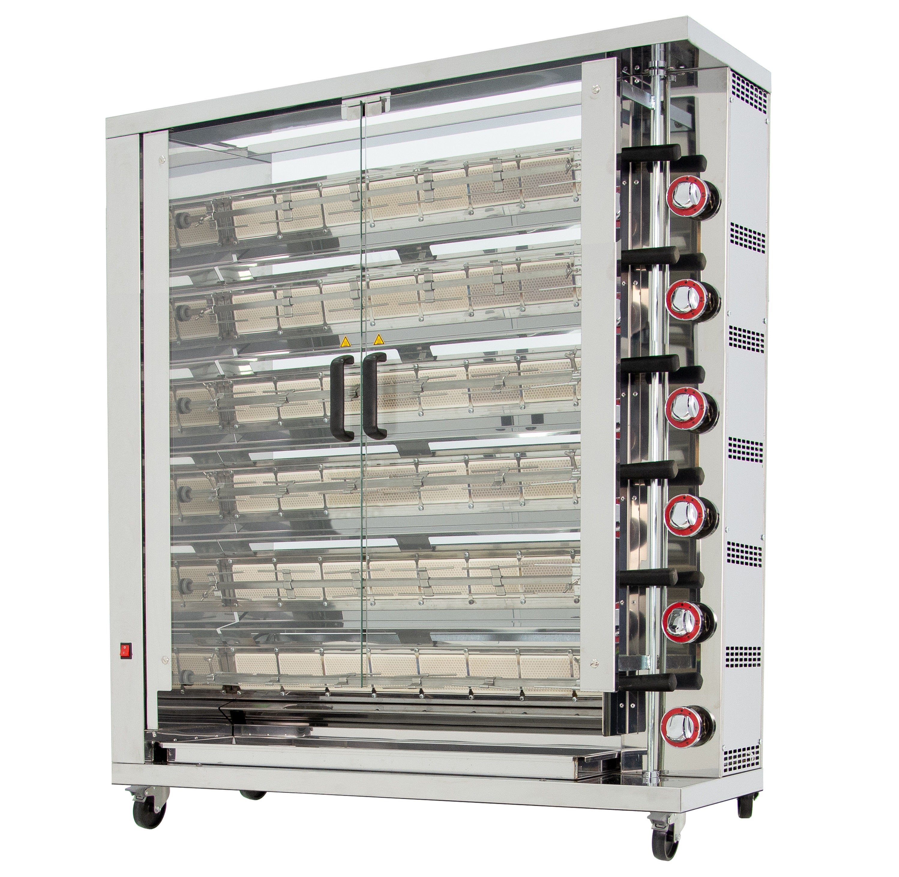 GASTRO&CO. Hähnchengrill 6GSG mit 6 Spießen für 36 Hähnchen - 1160x450x1290 mm
