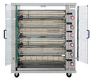 GASTRO&CO. Hähnchengrill 6GSG mit 6 Spießen für 36 Hähnchen - 1160x450x1290 mm