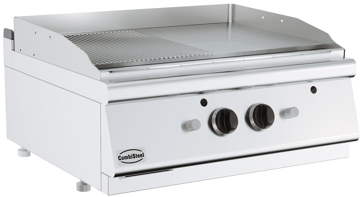 GASTRO&CO. BASE 700 Elektro-Grillplatte Chrom/gerillt – 7178.0272