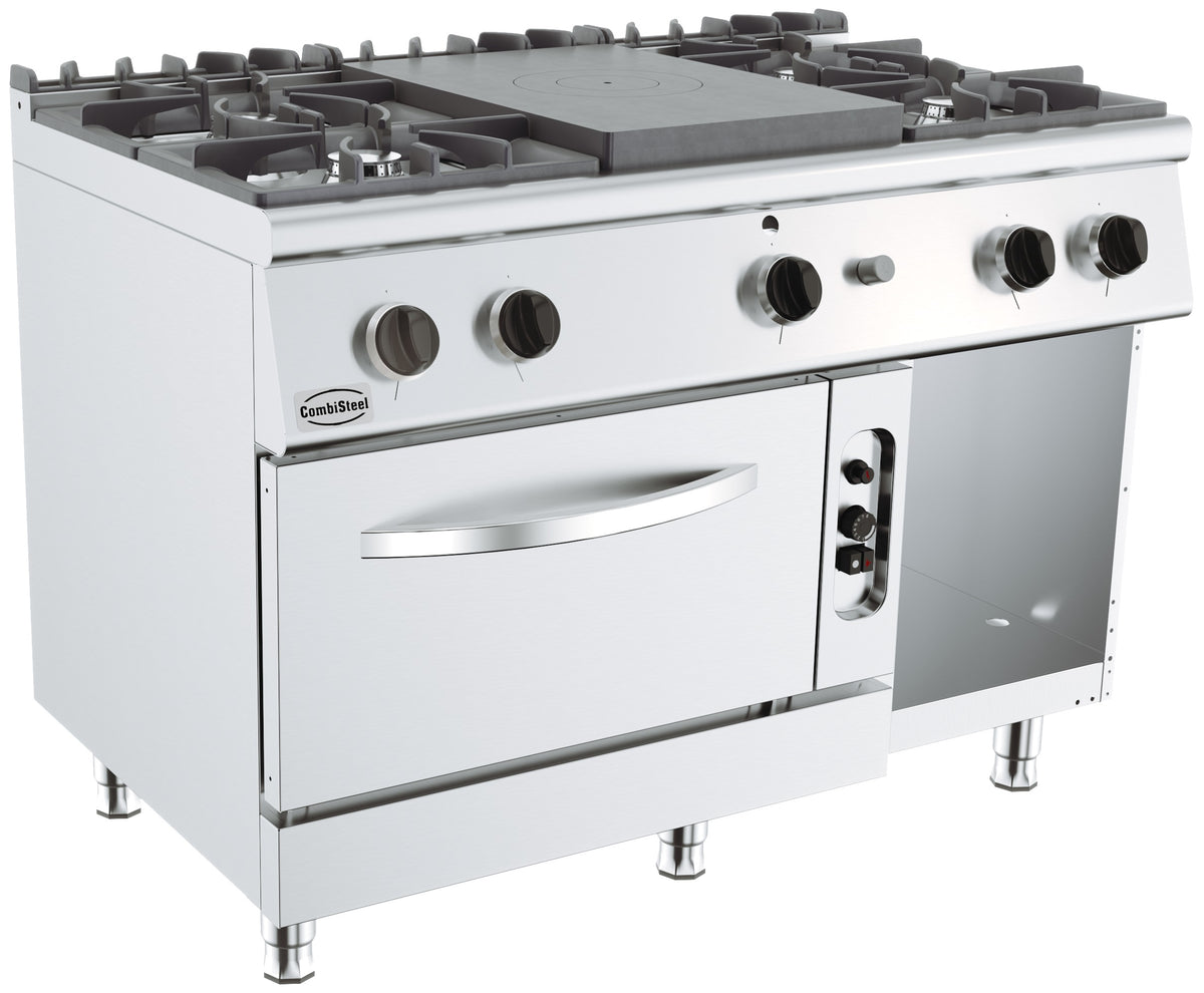 GASTRO&CO. BASE 700 GlühKochplattenherd 4 Brenner GasbackBackofen – 7178.0590