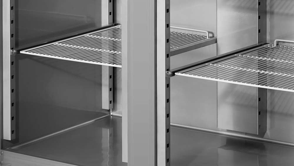GASTRO&CO. ECOLINE 1400 Gastro Edelstahl-Kühlschrank 2-türig GN 2/1 -1300 l