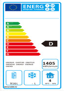 GASTRO&CO. ECOLINE 1400 Gastro Edelstahl-Kühlschrank 2-türig GN 2/1 -1300 l