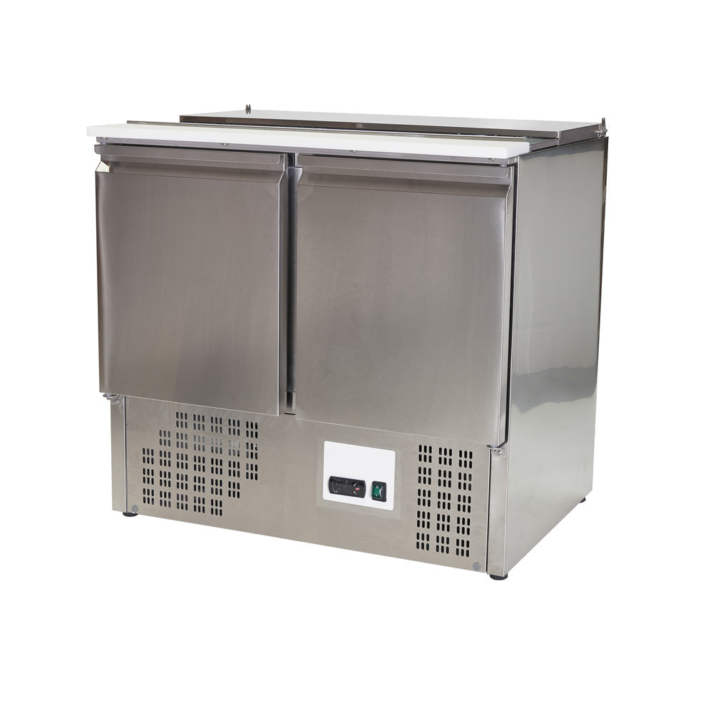 GASTRO&CO. ECOLINE 700 Saladette 2-türig mit Klappdeckel - 240 l
