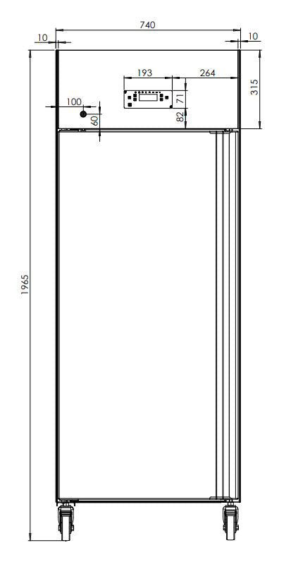 GASTRO&amp;CO. ECOLINE stainless steel refrigerator GN 2/1 - 650 l 