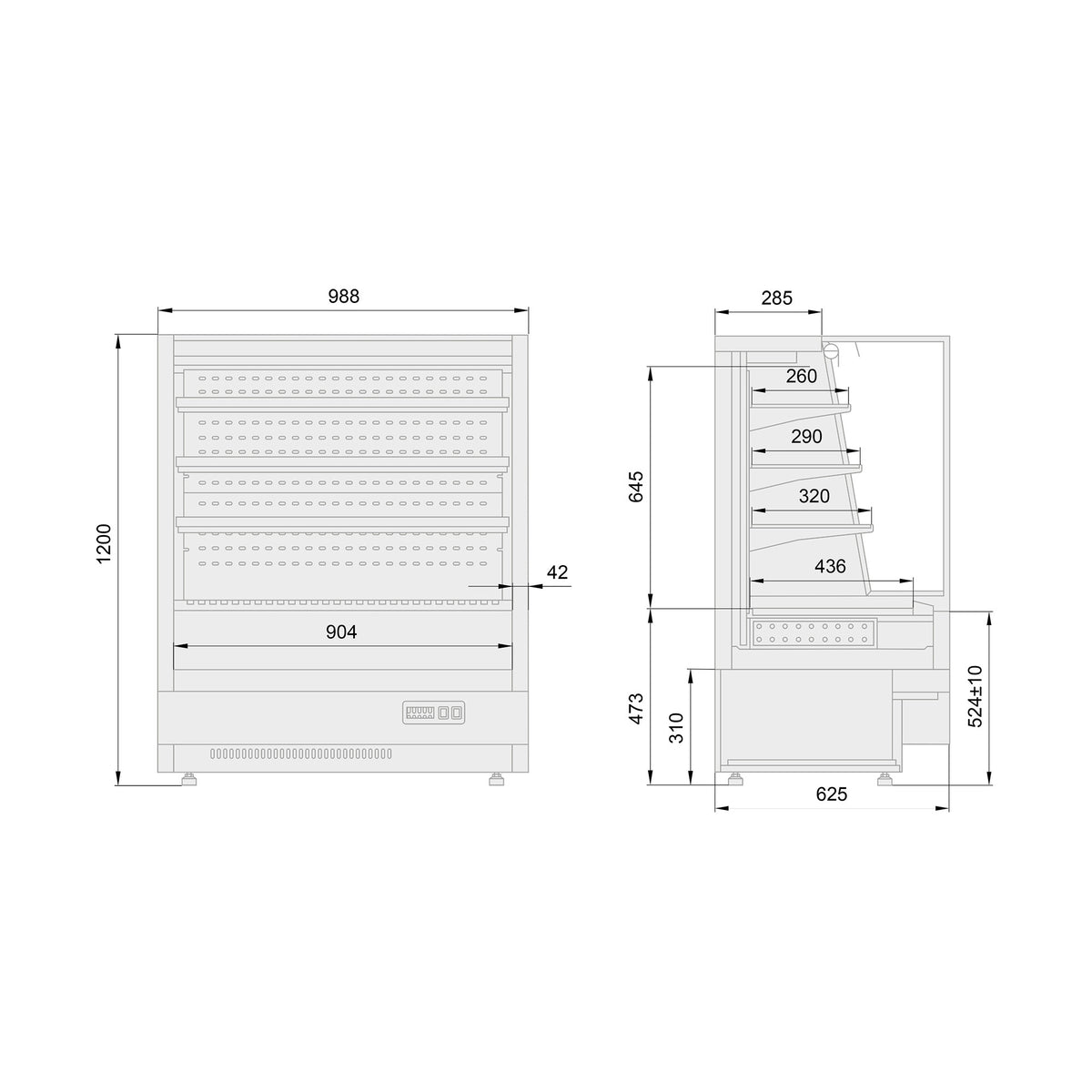GASTRO&CO. Pablo Kühlregal Plug-in R290 – zweite Ansicht