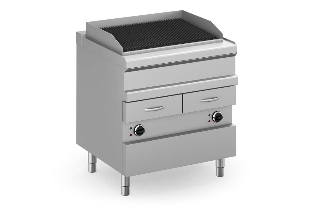 GASTRO&CO. Profiline Plus 700 Wassergrill mit geschlossenem Unterschrank - 12 kW