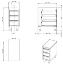 GASTRO&CO. Profiline 700 Schubladenblock B400