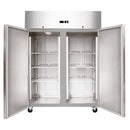 GASTRO&CO. BASICLINE 1400 Gastro Edelstahl-Kühlschrank 2-türig GN 2/1 -1333 l