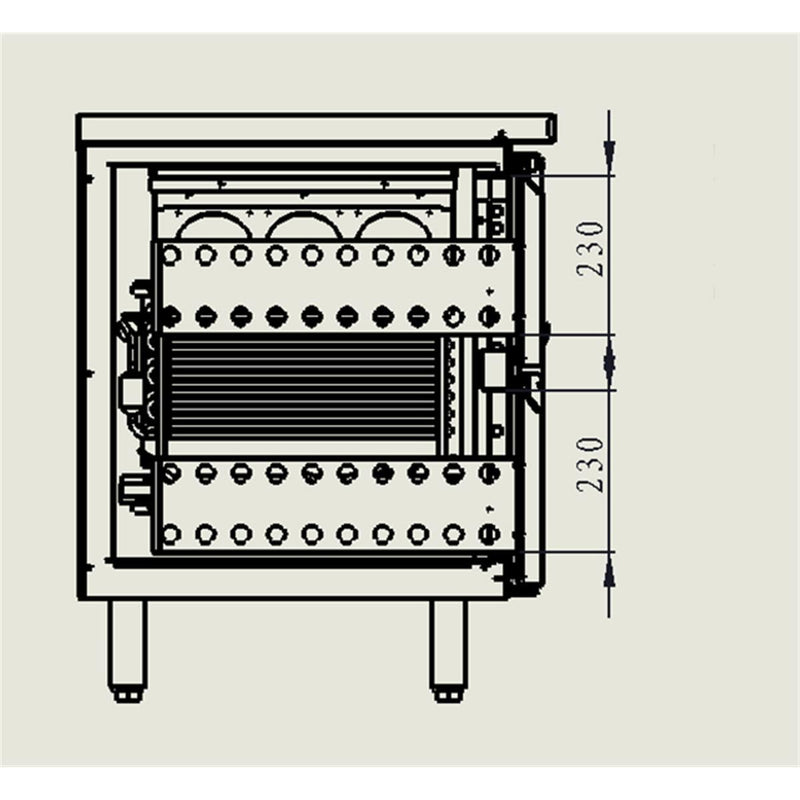 GASTRO&amp;CO. ECOLINE 700 cooling table 3 doors - 415 l 