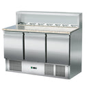 GASTRO&CO. Pizzasaladette 3 Türen, Aufsatz Edelstahl, 8 x GN1/6