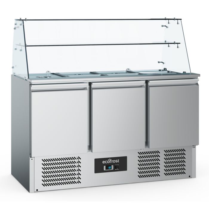 Ecofrost gekühlte Saladette mit Glas 3 Türen – 7950.5110