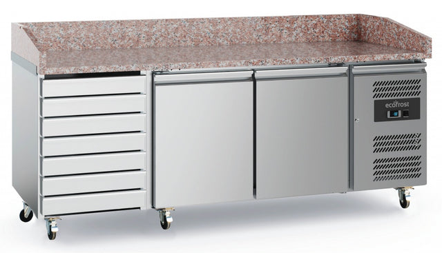 Ecofrost Pizzatisch 2 Türen + 7 Schubladen – 7950.5150