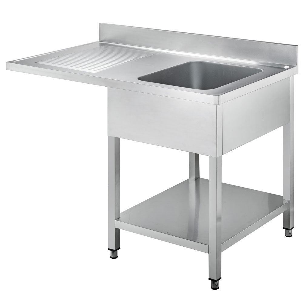 GASTRO&CO. Profiline Spülzentrum 700 mit 1 Becken rechts & Plattenüberstand B1400