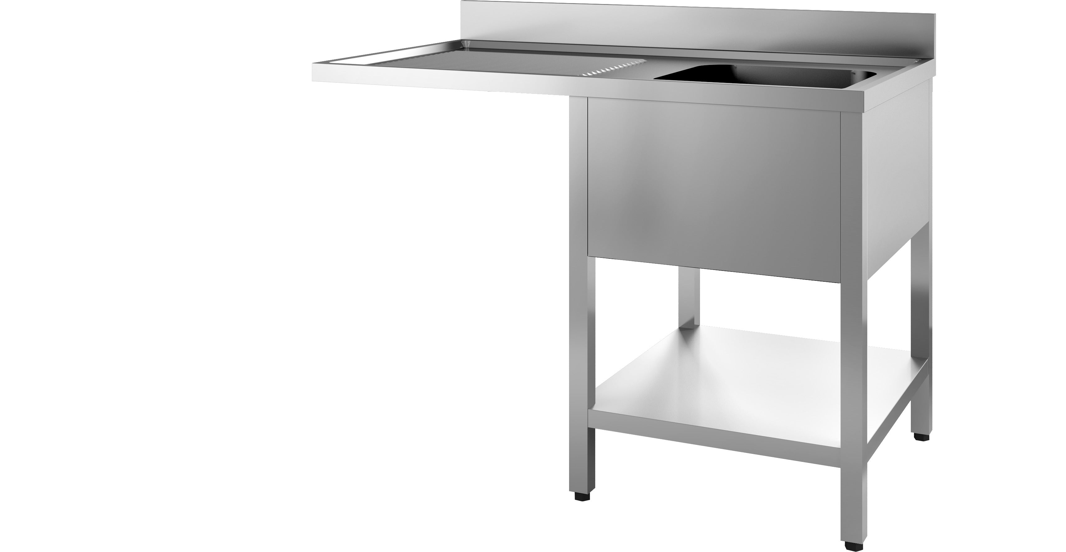 GASTRO&CO. Profiline Spülzentrum 700 mit 1 Becken links & Plattenüberstand B1400